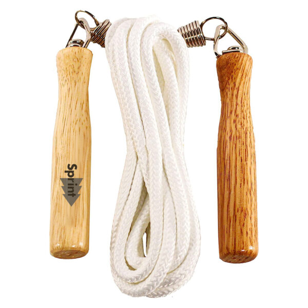 Art No : SS-5302 </br>Jump Rope with Spring Loaded Wooden Handles